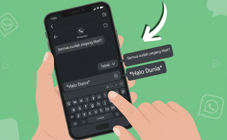 Membuat Tulisan Tebal di WhatsApp